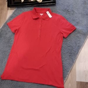 NWT Old Navy Red polo style shirt TALL